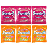 Smarties Squashies Variety Pack Foam Marshmallows Gummy Candies - Raspberry & Cream and Mixed Fruit Flavored - Allergen Free, Peanut Free & Gluten