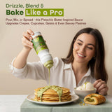 Bonjour Pistachio Cream Sauce - Adds Rich Nutty Flavor & Smooth Finish - Non-GMO Pistachio Sauce Spread & Paste with Butter for Sweet & Savory Dishes