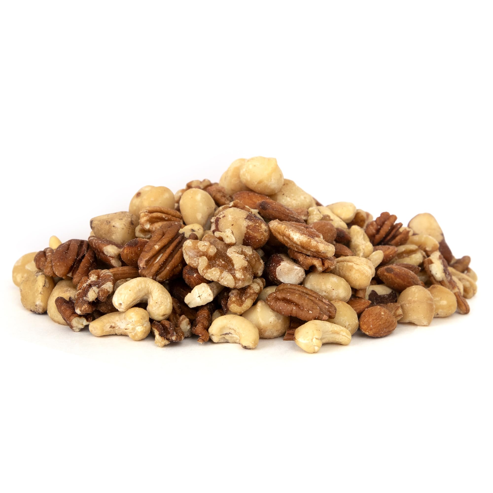 Jaybee’s Raw Deluxe Mixed Nuts Unsalted 3 Pound - Almonds, Cashews, Pecans, Walnuts, Brazil Nuts & Macadamias - Natural Fresh Variety in Resealable