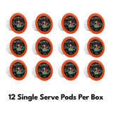 Bones Coffee Company Frog's Breath, Chocolate Mole Flavored Coffee Pods, Low Acid Medium Roast Single-Serve Bones Cups for K-Cups Brewers Coffee Maker