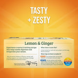 Twinings Lemon & Ginger Herbal Tea Individually Wrapped Bags, 100 Count (Pack of 1), Tangy Lemon, Spicy Ginger, Naturally Caffeine-Free, Enjoy Hot or