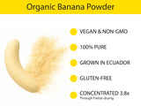 KOYAH - Organic Freeze-dried Banana Powder (1 Scoop = 1/4 Cup Fresh): 22 Servings, 220 g (7.8 oz)