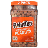 P-Nuttles Butter Toffee Covered Peanuts, 44 Oz Resealable Jar (Pack of 2) - Sweet & Salty Candied Peanuts Snacks - Perfect for Parties, Travel