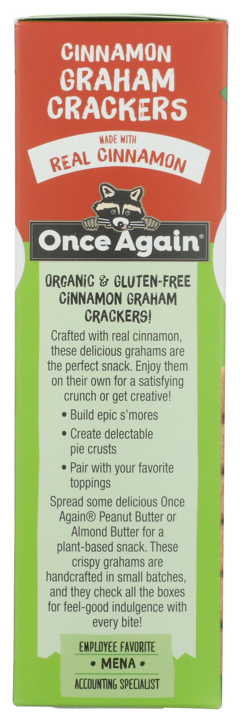 Once Again Organic Cinnamon Graham Crackers, 7.93 OZ