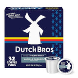 Dutch Bros Vanilla Caramel Flavored Coffee Inspired by Golden Eagle®, 32 Count, Medium Roast, Single Serve Coffee Pods for Keurig K-Cup Brewers
