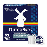 Dutch Bros Vanilla Caramel Flavored Coffee Inspired by Golden Eagle®, 32 Count, Medium Roast, Single Serve Coffee Pods for Keurig K-Cup Brewers