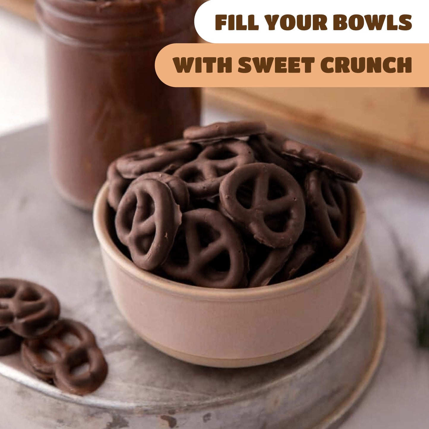 Chocolate Covered Pretzels - 5 Pound Pack - Dark Chocolate Pretzels for Office Bowls, Snacking, and Gifting - Sweet & Salty Snack - Crunchy Holiday