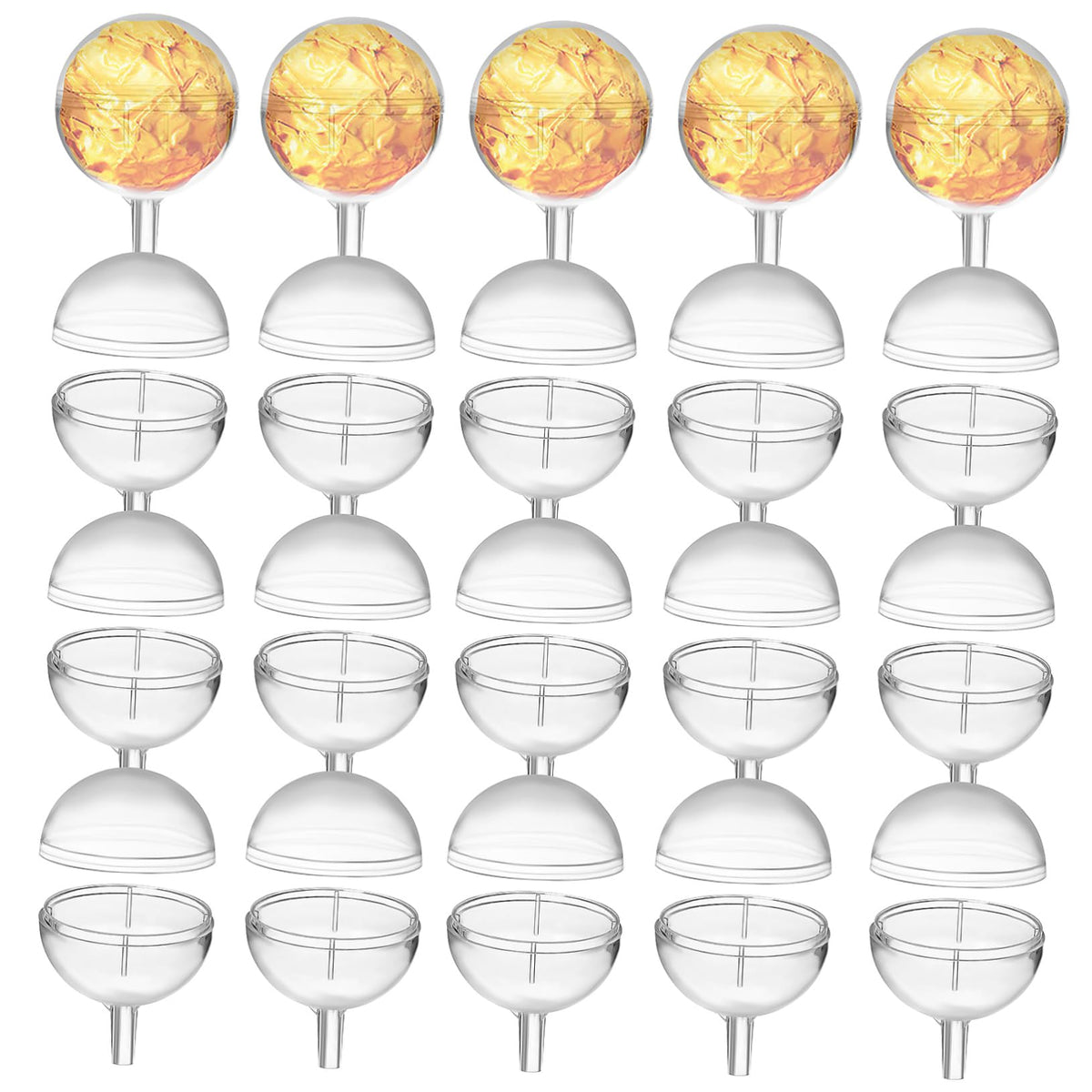 MUCKLILY 80pcs Bouquet Cups for Chocolate Making Supplies Cocoa Gifts Candy Bouquets