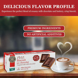 Natural Nectar Petit Biscuit Milk Chocolate 5.29 oz - Crisp European-Style Biscuits Covered in Smooth Milk Chocolate; Snack Cookies for Coffee, Tea