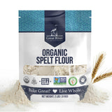 Great River Milling Organic Spelt Flour | Whole Grain Ancient Wheat Flour | USDA Organic, Non-GMO, Kosher | High Fiber, Mild Flavor | Ideal for Baking