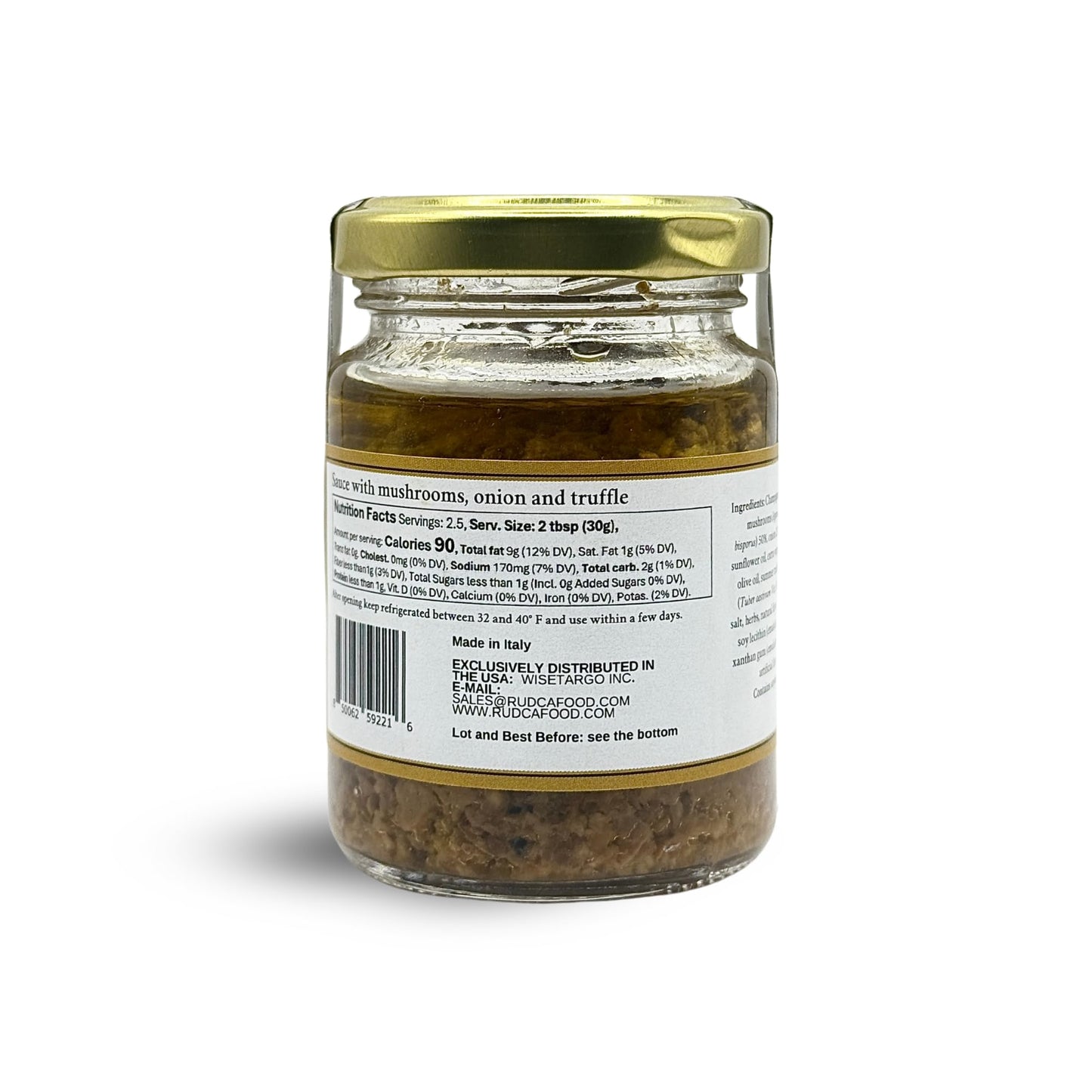 Rudca Food Italian Gourmet Truffle Sauces & Spreads - 100% Natural Truffle Condiment for Pasta, Risotto, Meats & Bruschetta - Authentic Italian Taste
