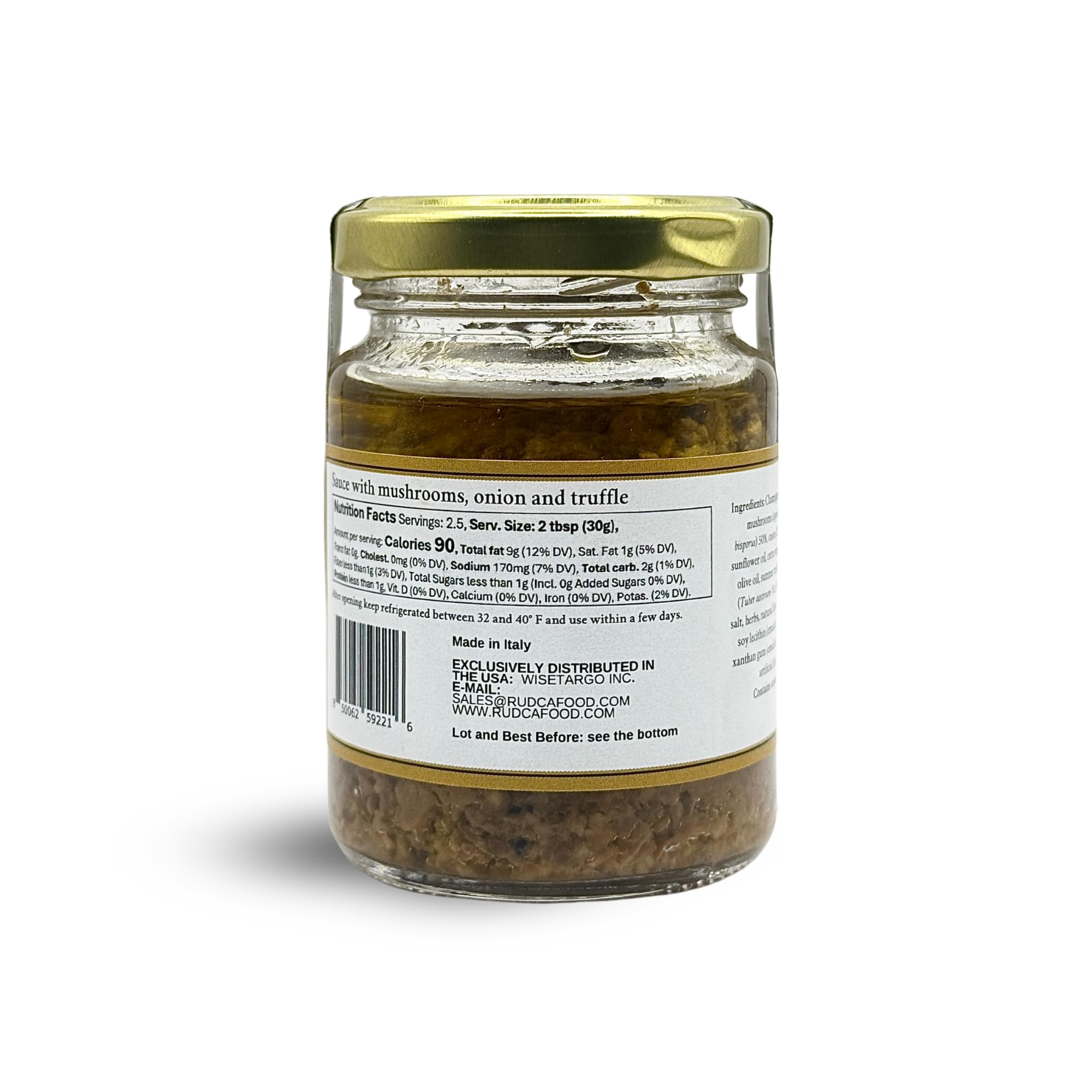 Rudca Food Italian Gourmet Truffle Sauces & Spreads - 100% Natural Truffle Condiment for Pasta, Risotto, Meats & Bruschetta - Authentic Italian Taste