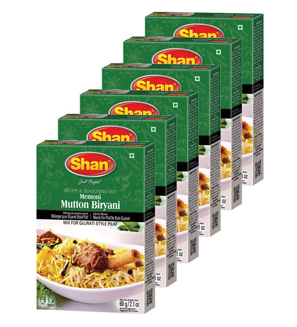 Shan Memoni Mutton Biryani Masala 2.11 oz (60g) - Gujarati Style Biryani Spice Mix for Authentic Mutton Pilaf - Biryani Masala Powder for Indian
