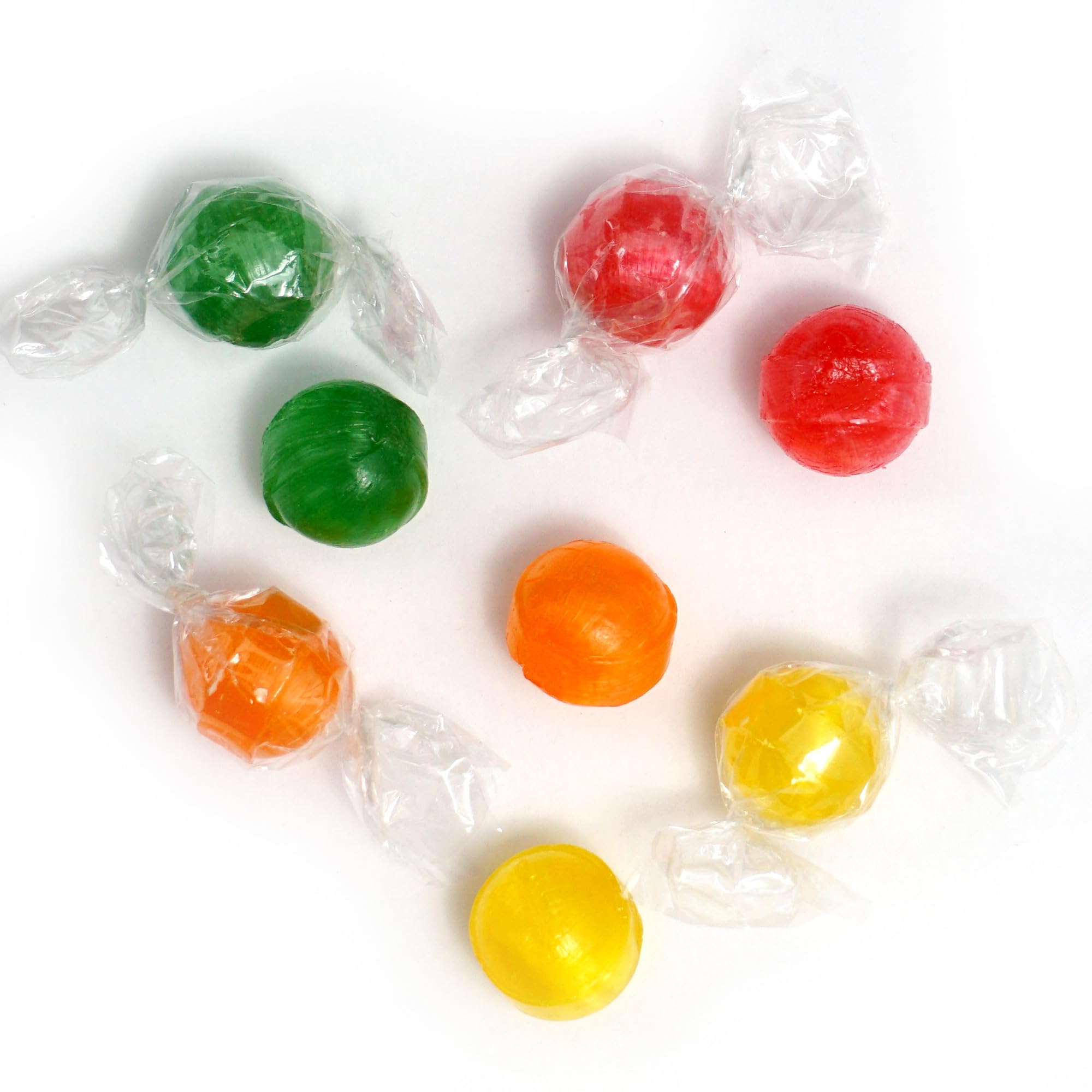 Assorted Sour Candy Balls, 1 Pound Bulk Candy (Approx. 75 pcs.), Individually Wrapped Old Fashioned Hard Candy, Fruit Balls Candy