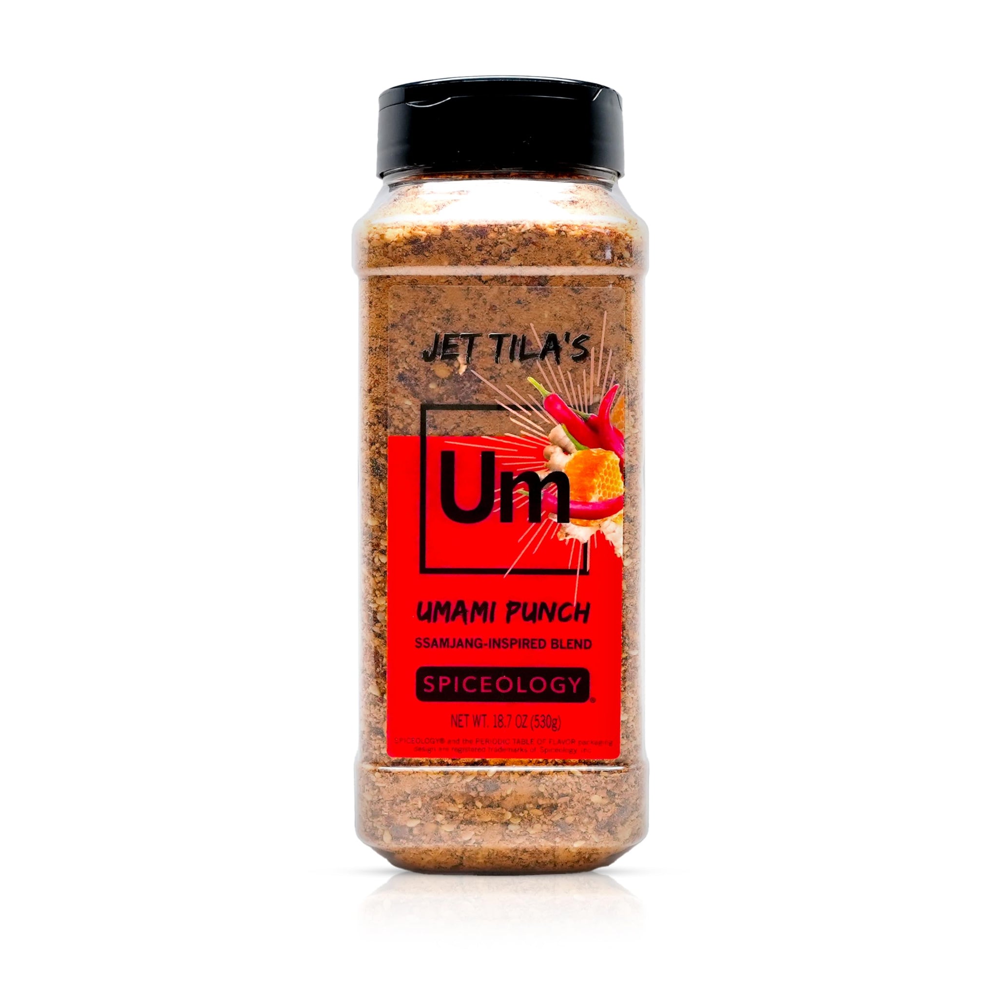 Spiceology - Jet Tila Umami Punch Ssamjang Seasoning - Korean-Inspired Spice Blend with Gochugaru, Sesame Seeds, Honey Granules & Ginger Root Powder