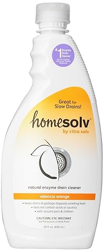 Homesolv Enzyme Drain Cleaner and Deodorizer - Breaks Down Grease Build Up, Eliminating Odors and Smells, Septic Safe, Non-Caustic Sink Drain