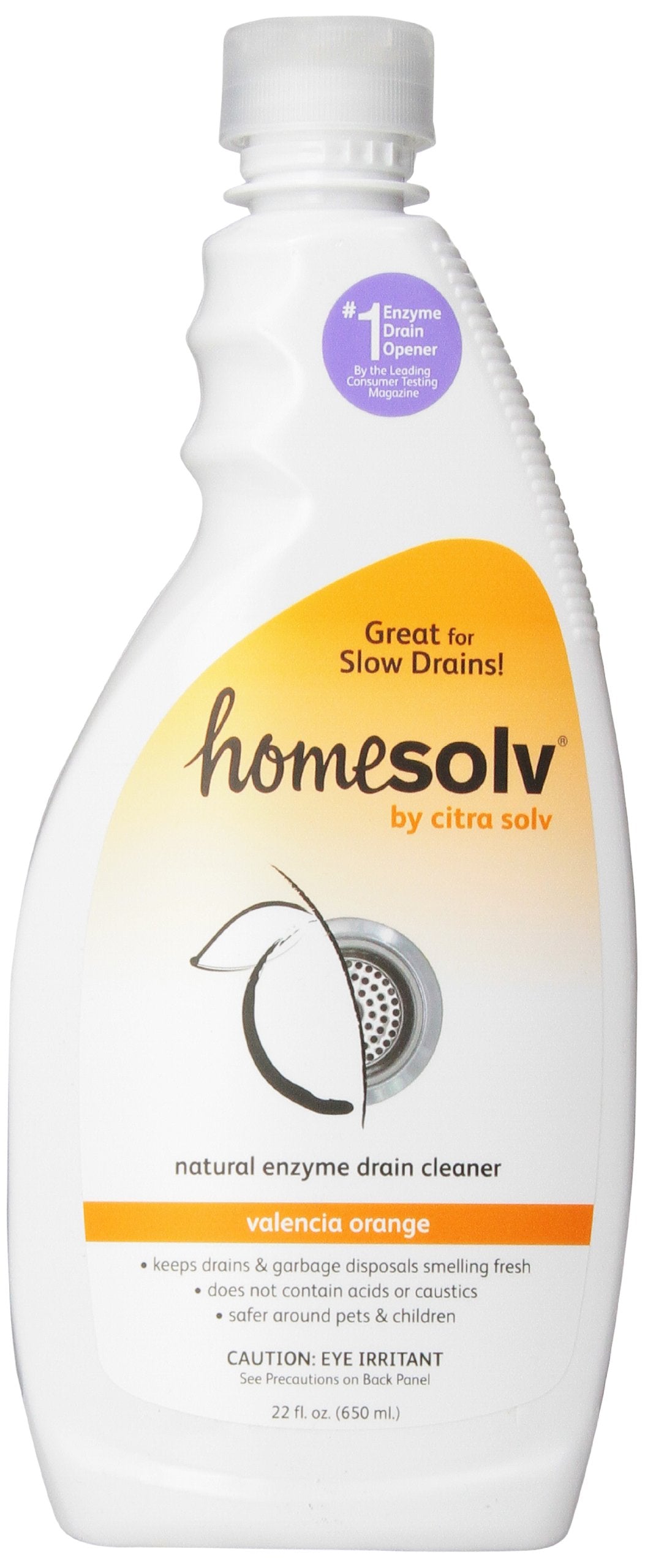 Homesolv Enzyme Drain Cleaner and Deodorizer - Breaks Down Grease Build Up, Eliminating Odors and Smells, Septic Safe, Non-Caustic Sink Drain