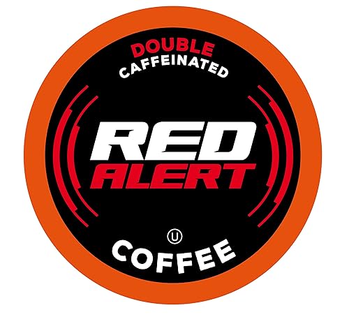 Red Alert Coffee Extra Strong Coffee Pods (Recyclable) Compatible With 2.0 Keurig K Cup Brewers, Caffeine, 40 Count (Pack of 1)