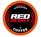 Red Alert Coffee Extra Strong Coffee Pods (Recyclable) Compatible With 2.0 Keurig K Cup Brewers, Caffeine, 40 Count (Pack of 1)