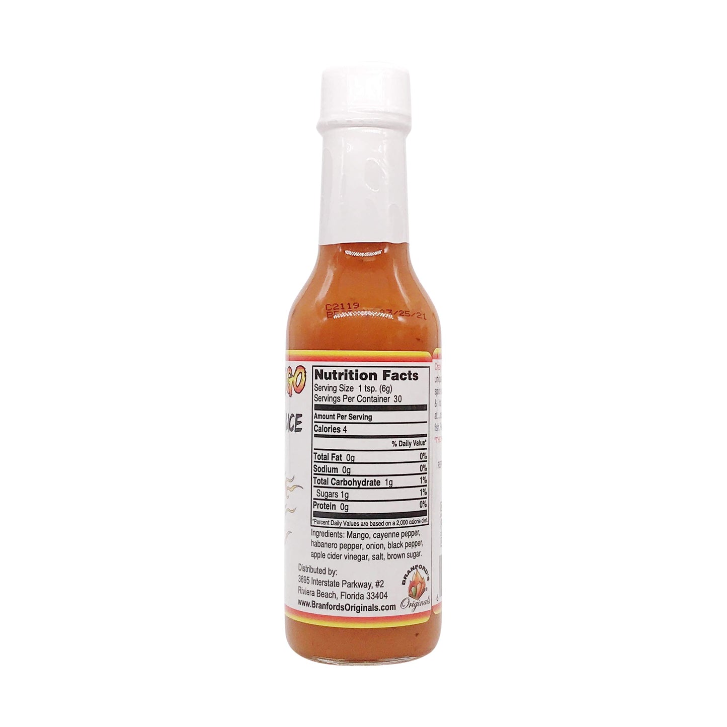 Branfords Originals, Hot Sauce Crazy Mango, 5 Fl Oz