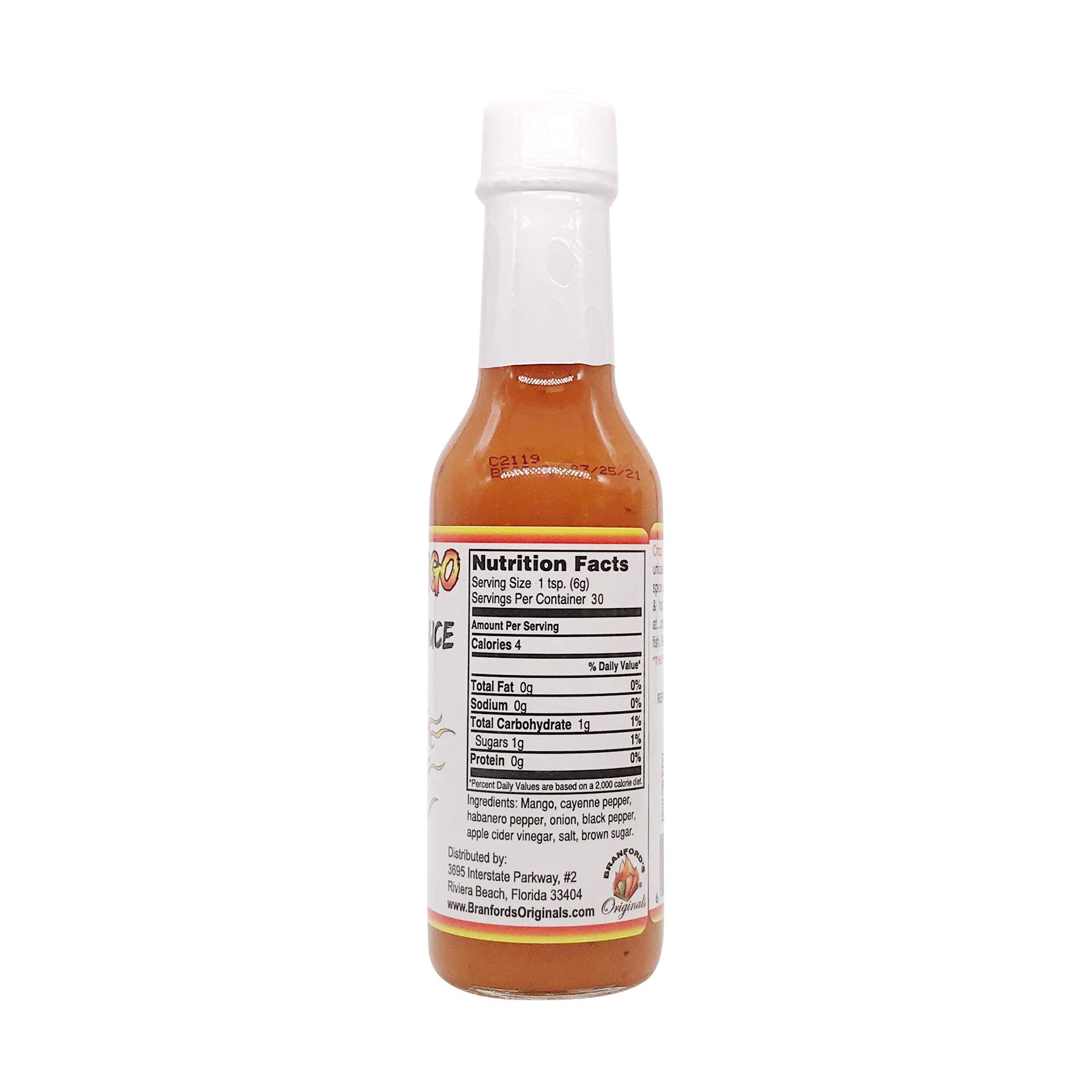 Branfords Originals, Hot Sauce Crazy Mango, 5 Fl Oz