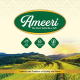 Ameeri Premium Sella Basmati Rice - Naturally Aged, Parboiled, Extra Long Grain, Aromatic & Fluffy | 10 LB Bag