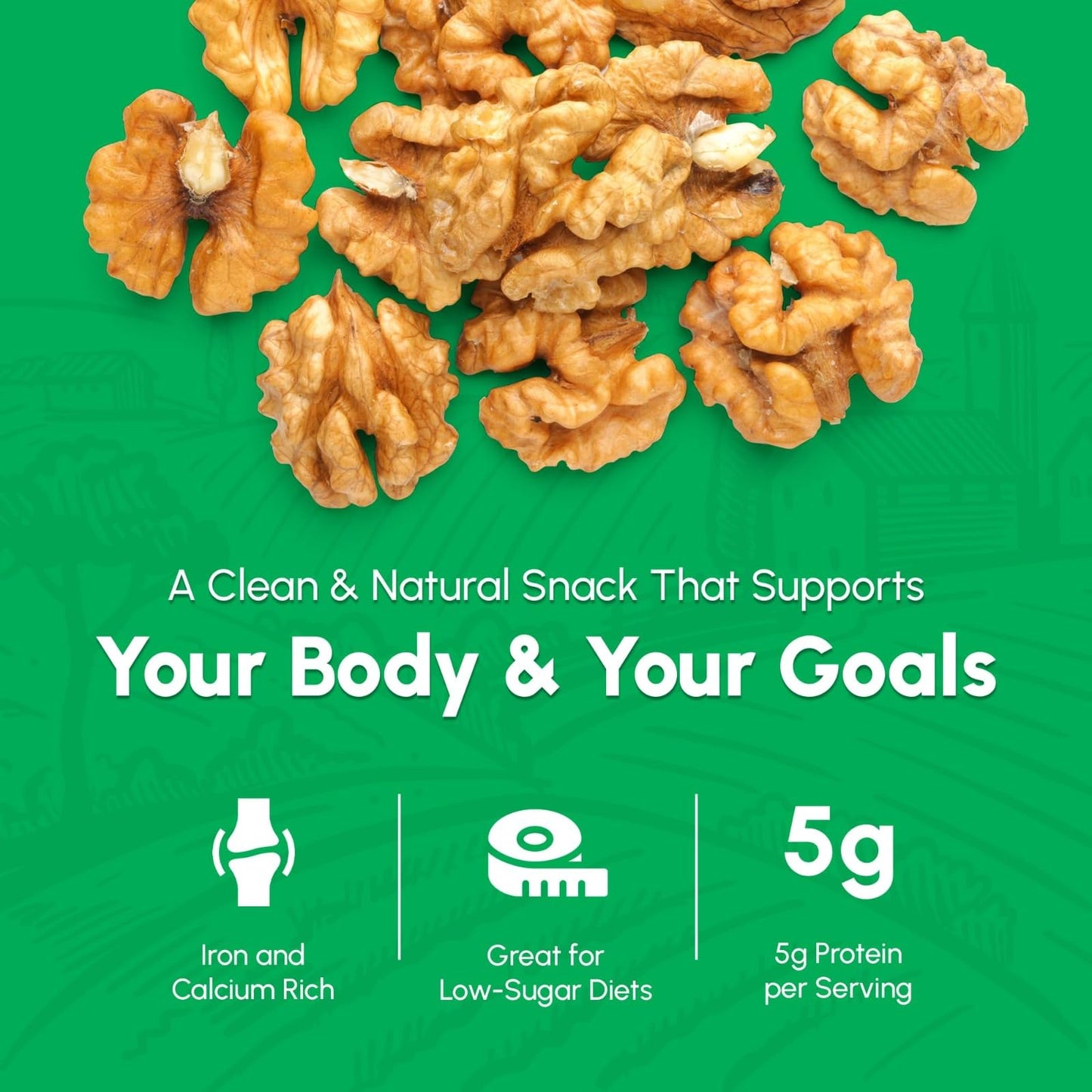 California Raw Walnuts- 4 Pounds, Resealable Package-Fresh, No Shell, Unsalted-All Natural Dry Halves and Chopped Pieces-For Snacking, Kids, Baking