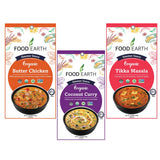 Food Earth Indian Simmer Sauces - Butter Chicken, Coconut Curry & Tikka Masala - Organic, Vegan, Gluten-Free Cooking Sauces (6 Pouches x 5.29 oz)