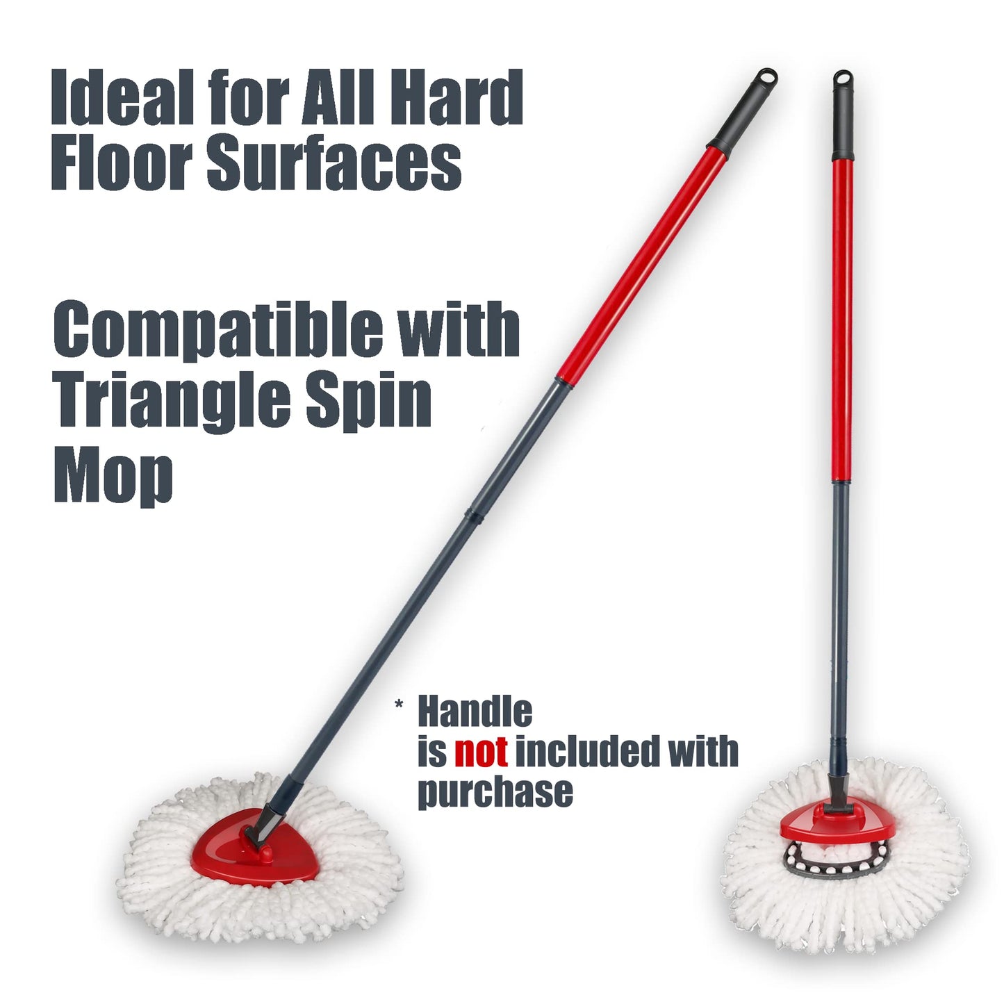 homsis 6+1 Pack Mop Head Replacement Compatible with O Ceda EasyWring Spin Mop Replace Refills for Ocedar, Deep Cleaning Machine Washable