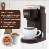 Maud's Purely Organic Low Acid Decaf Medium Roast Coffee Pods - Swiss Water Processed - 16ct | Lab Tested for Mold, Mycotoxins, Heavy Metals