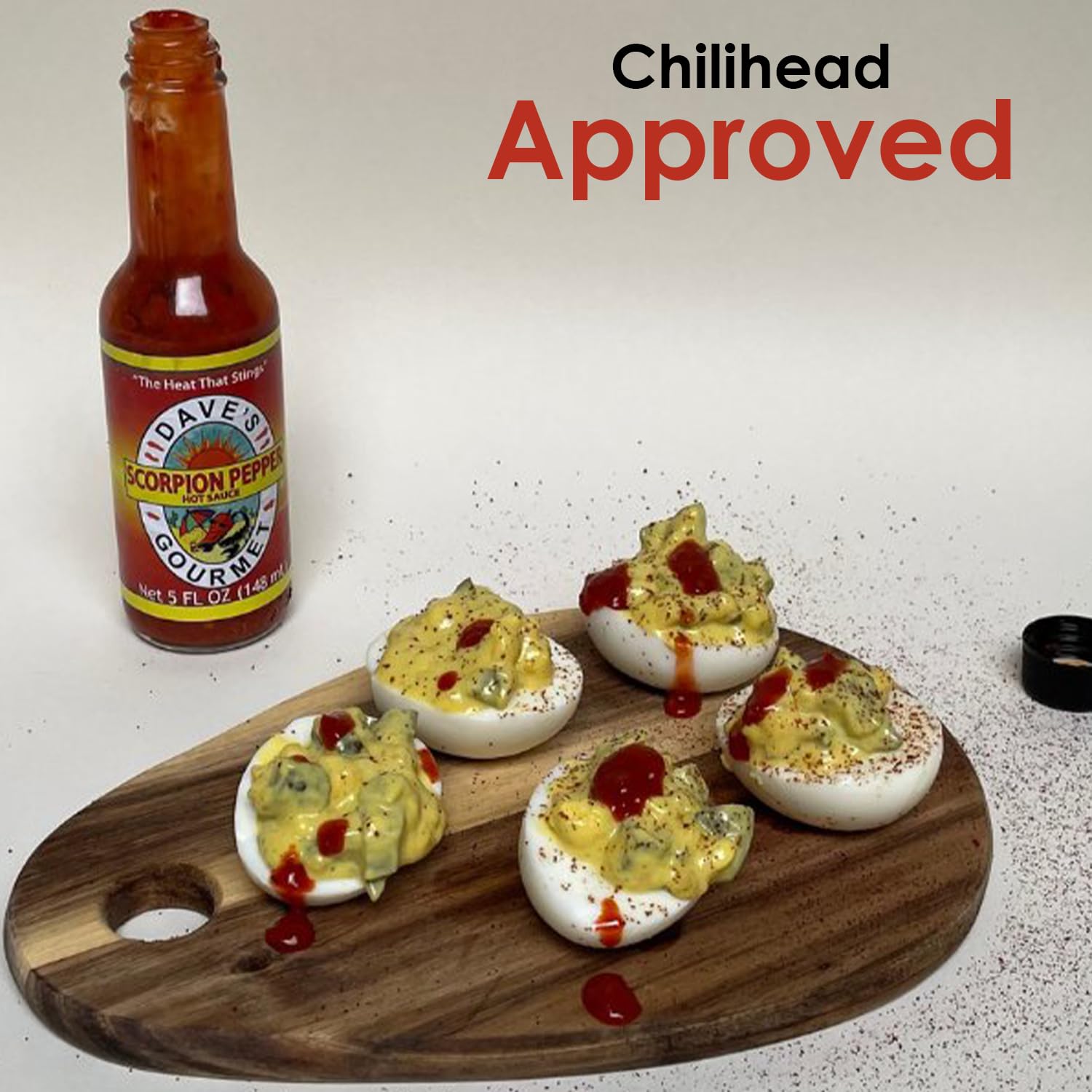 Dave's Gourmet Scorpion Pepper Hot Sauce - Extract-Free Insanely Hot Flavor - Hot Sauce for Burgers, Stews, Tacos, Pizza & More - Spicy Gluten-Free