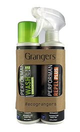 Grangers Performance Wash (10 oz Concentrate) Bottle and Performance Repel Plus Reproofing (9.3 oz) Spray Twin Pack