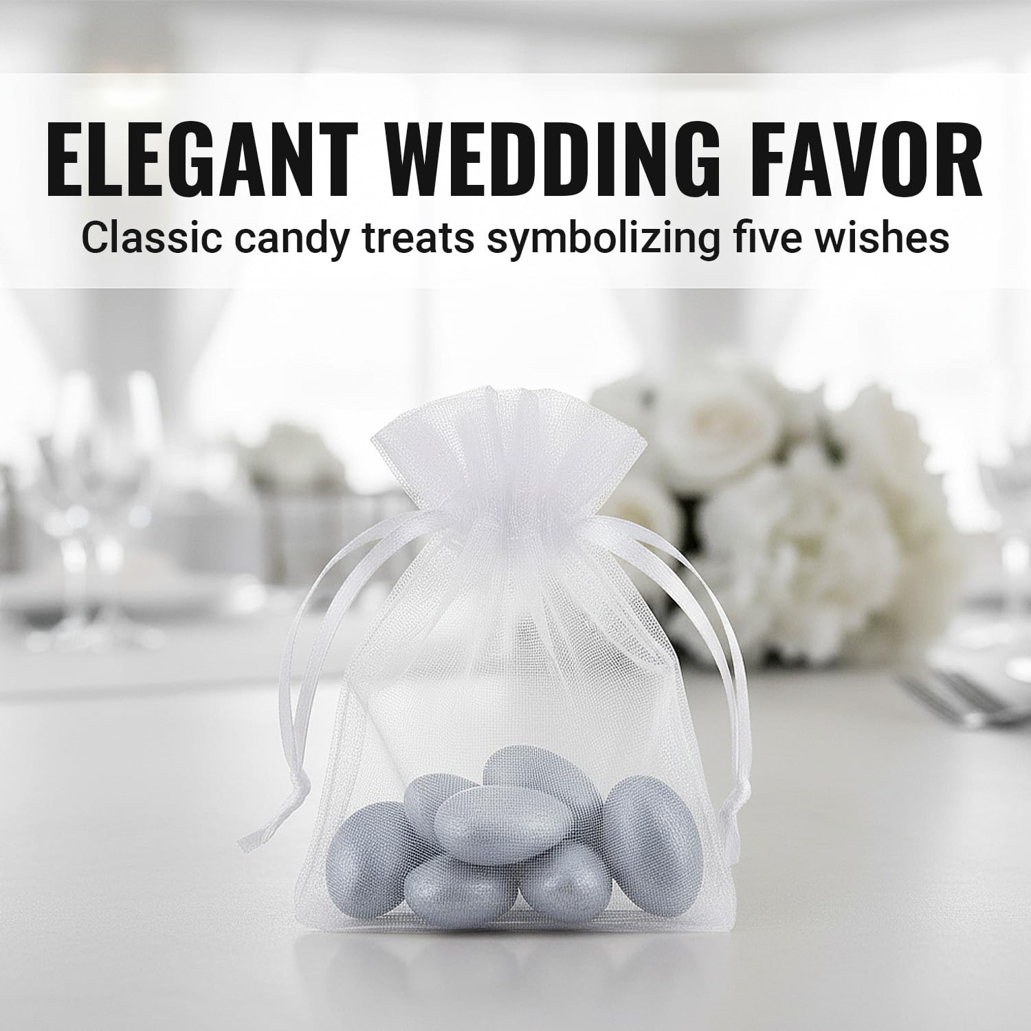 Jordan Almonds Candy - Silver Coated Almonds for Weddings, Candy Buffets & Party Favors, 1 lb Bag