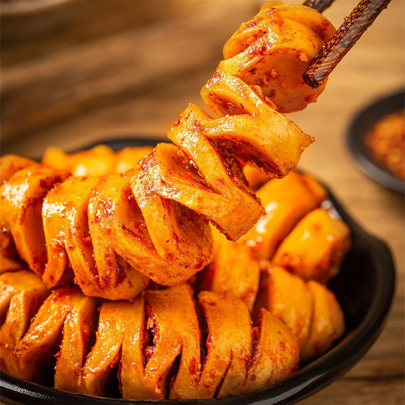 Spicy Strips Latiao, Spicy Gluten, Spicy Casual Snacks, Individually Packed, Delicious Handmade Instant Spicy Strips 10.6 oz