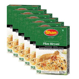 Shan Pilau Biryani Recipe and Seasoning Mix 1.76 oz (50g) - Spice Powder for Mughal Style Meat Layered Pilaf - Suitable for Vegetarians - Airtight Bag