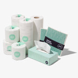 Save Trees Bamboo Toilet Paper, Paper Towels, Tissues, & Swedish Dishcloths - Complete Box - 24 Rolls Bamboo Toilet Paper, 12 Rolls Bamboo Paper