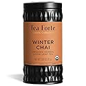 Tea Forte Winter Chai Premium Loose Leaf Caffeine-Free Herbal Tea Blend Canister, Makes 35-50 Cups, Round Canister