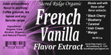French Vanilla Flavor Extract Organic 2 oz - Vanilla Flavoring Water Soluble, Sugar Free Coffee Flavor Drops for Baking, Tea, Drinks, Ice Cream, Food