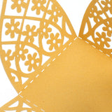 LOPUNER 50pcs Gold Hollow Truffle Cups Chocolate Packaging Paper Decorative Dessert Wrappers for Wedding Party Table Decor