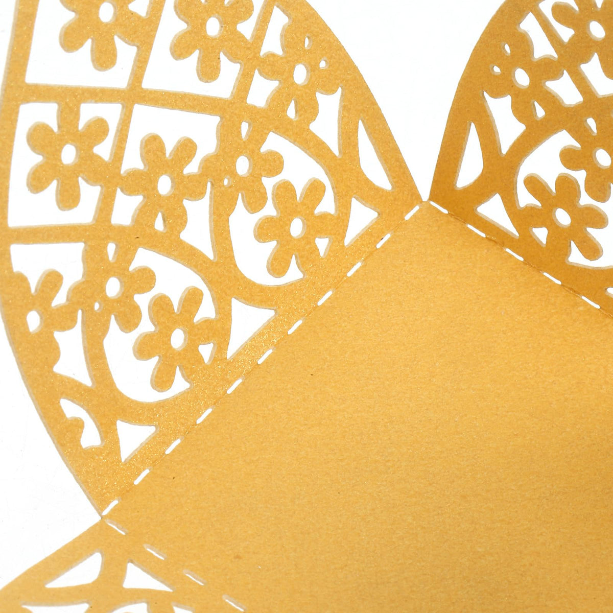 LOPUNER 50pcs Gold Hollow Truffle Cups Chocolate Packaging Paper Decorative Dessert Wrappers for Wedding Party Table Decor
