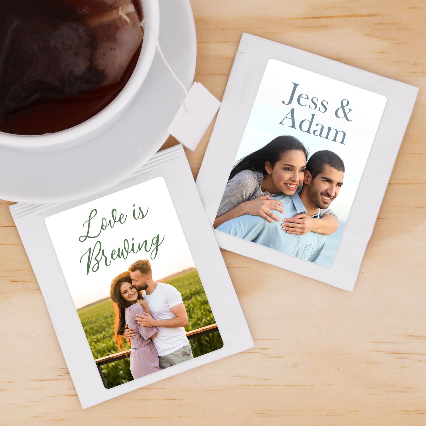 Personalized Tea Bags, Tea Wedding Favors, Bridal Shower Favors, Baby Shower Favors (Set of 30)