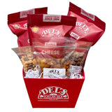 Gourmet Popcorn Gift Set - Wrapped and ready to gift! Est 1934 - Caramel Popcorn, Cheese Popcorn, Kettle Corn, Peanut Brittle, Cinnamon Roasted