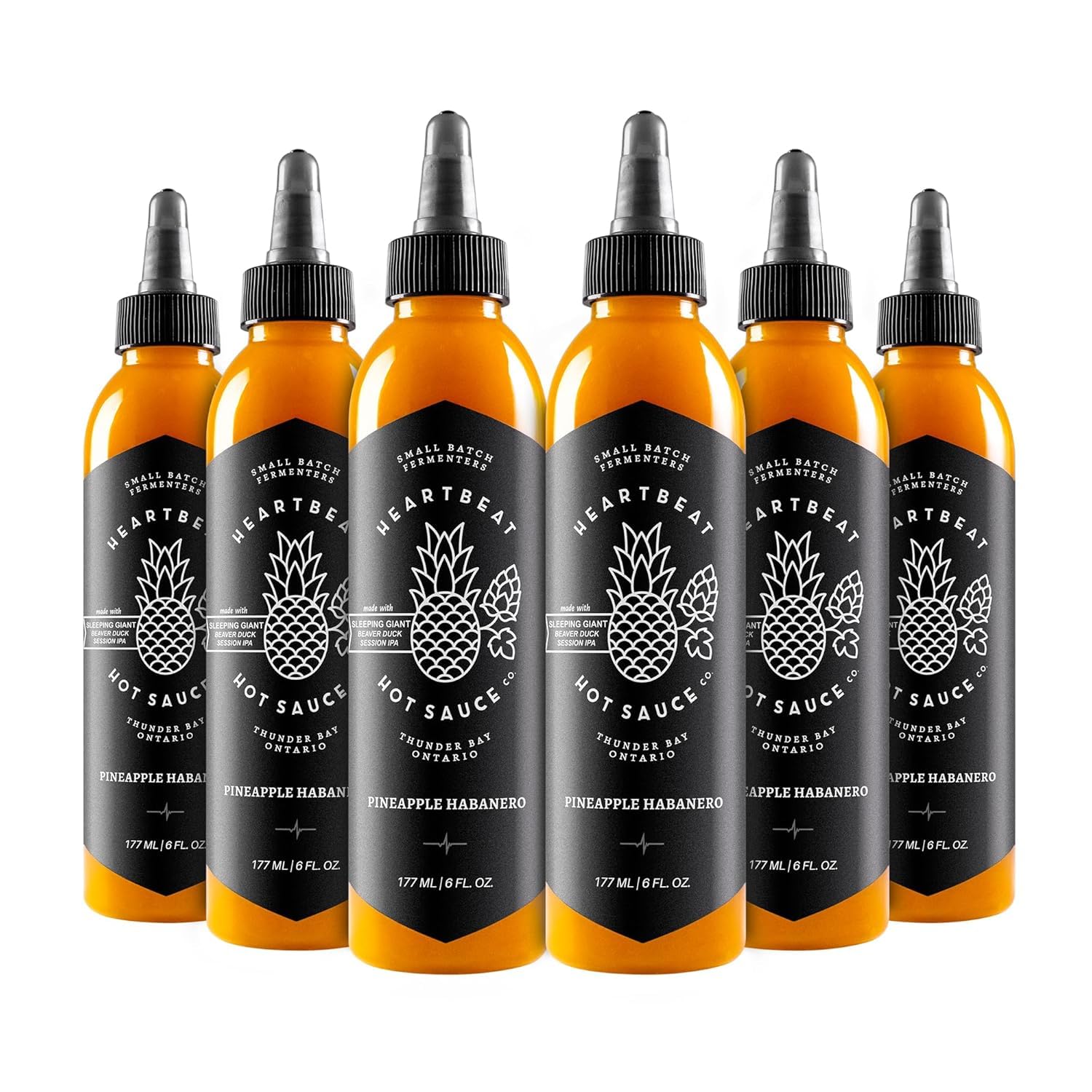 Heartbeat Hot Sauce Co. | Pineapple Habanero, 6 oz. 6 pack