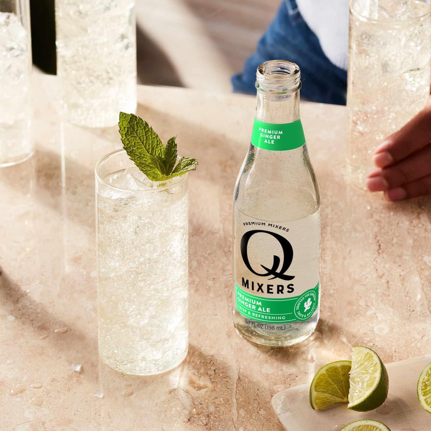 Q Mixers Ginger Ale Soda Premium Cocktail Mixer Made with Real Ingredients 6.7oz Bottles | 5 PACK