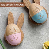 Personalized 2026 Easter Egg with Free Text, Custom Engraved Wooden Fillable Egg for Kids, Unique Easter Basket Decoration Gifts