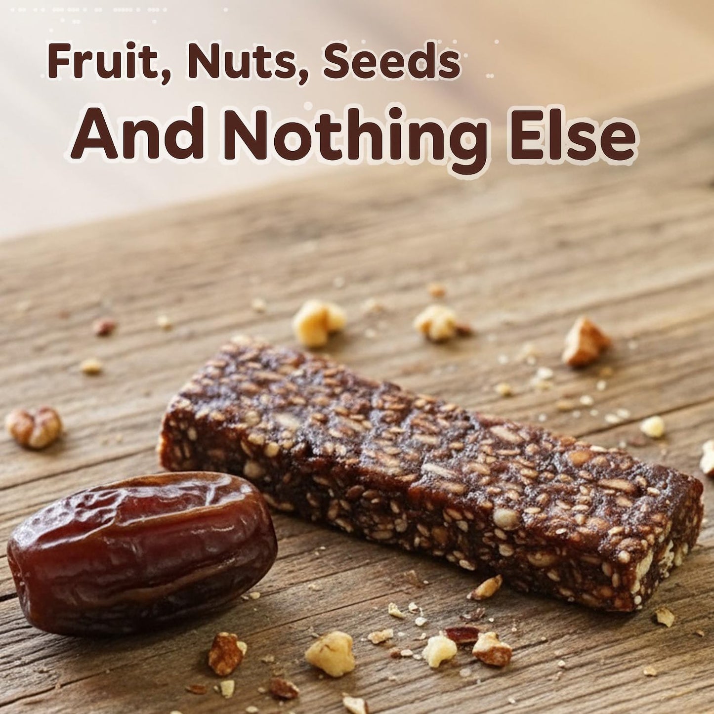 Fruit Nut Seed Healthy Snacks Pack, Medjool Date Cashew Cranberry Bars, Vegan, Gluten Free, No Sugar Added Energy Bar, 12 Ct (1.3 oz each)