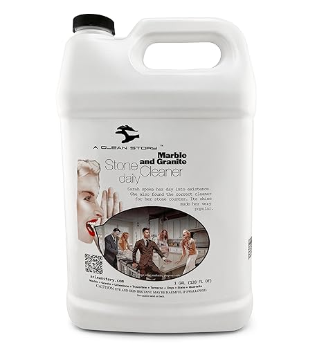 A Clean Story Marble and Granite Daily Stone Cleaner (Neutral Cleaner - Ph7) 1-Gallon Concentrate Formula - makes up to 32 gallons