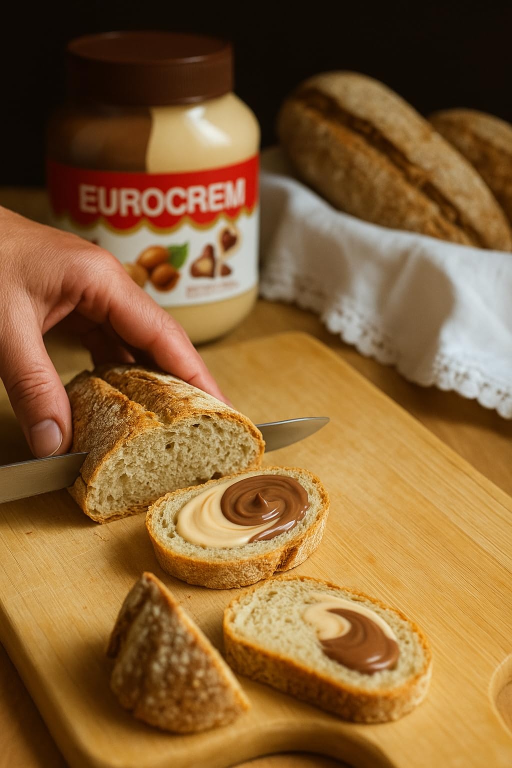 Eurocrem Hazelnut Milk and Cocoa Spread 800g