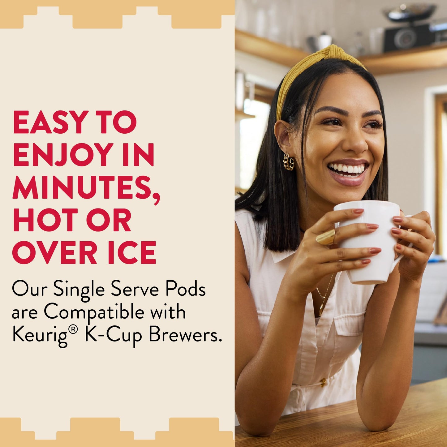 New Mexico Piñon K Cups Coffee Pods - Naturally Flavored, Traditional Piñon Medium Roast 100% Arabica Beans for Hot or Cold Brew - Single Serve