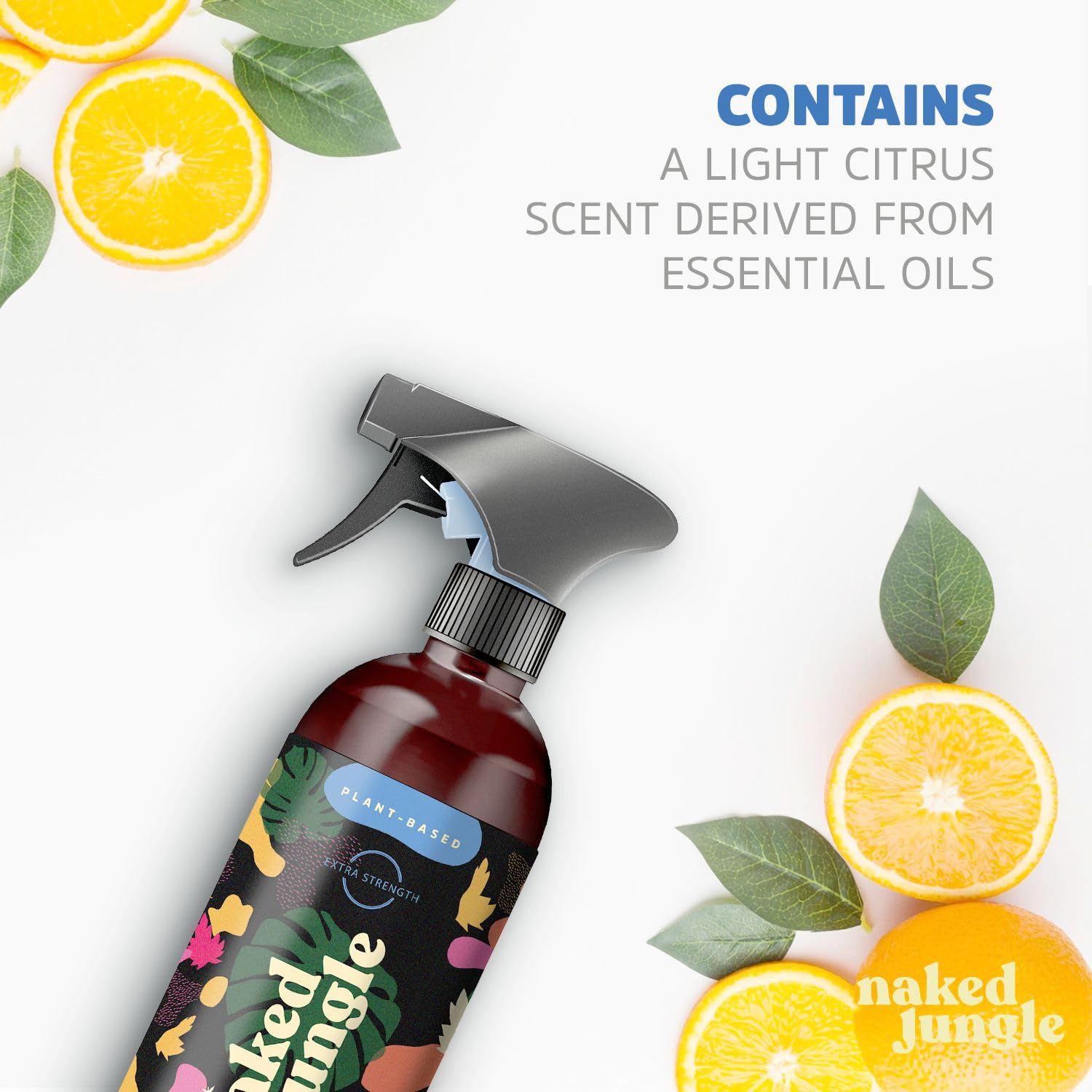 Naked Jungle Plant-Based Bathroom Cleaner and Deodorizer, Extra Strength Shower Cleaner Spray, Toilet Bowl Cleaner, Vegan Formula, No Artificial